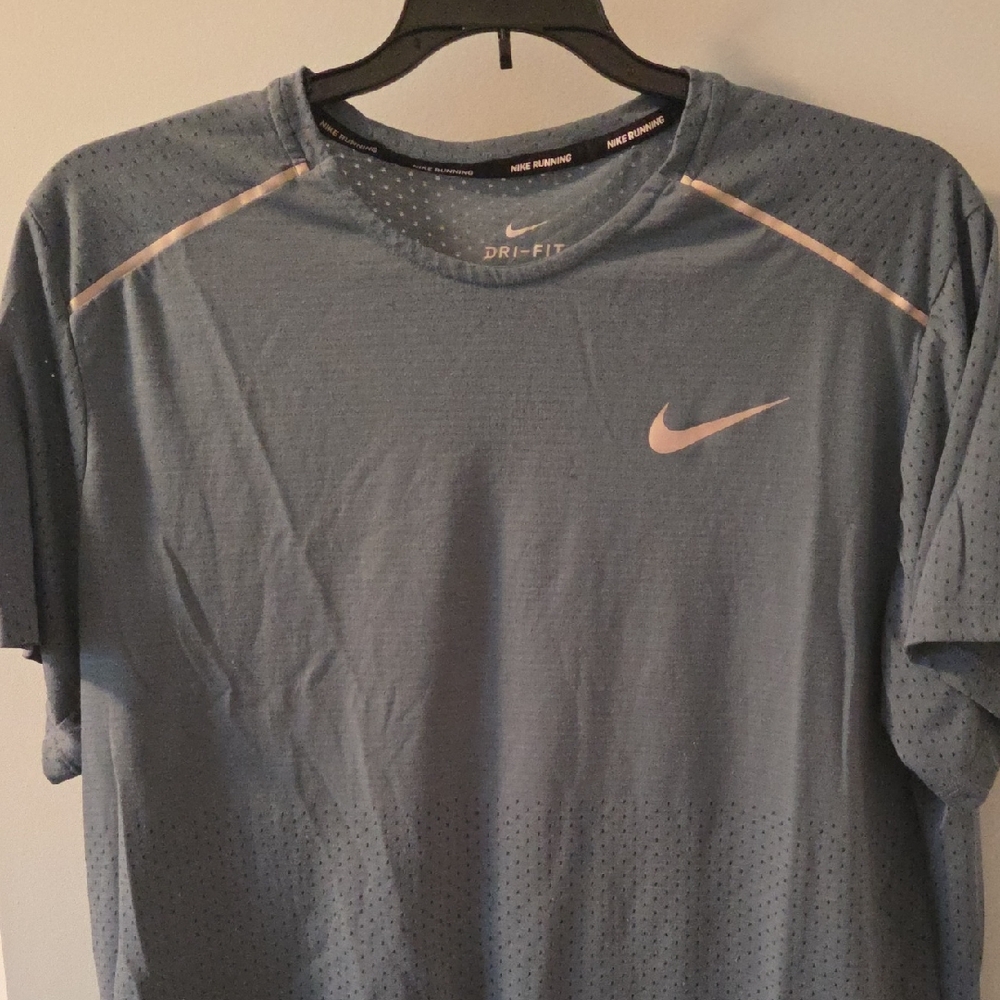 Nike Men's Slate Blue Dri-FIT Short Sleeve Running Tee, Size XL